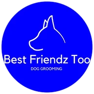 Round Best Friendz Too Grooming logo used at our Winston-Salem dog salon
