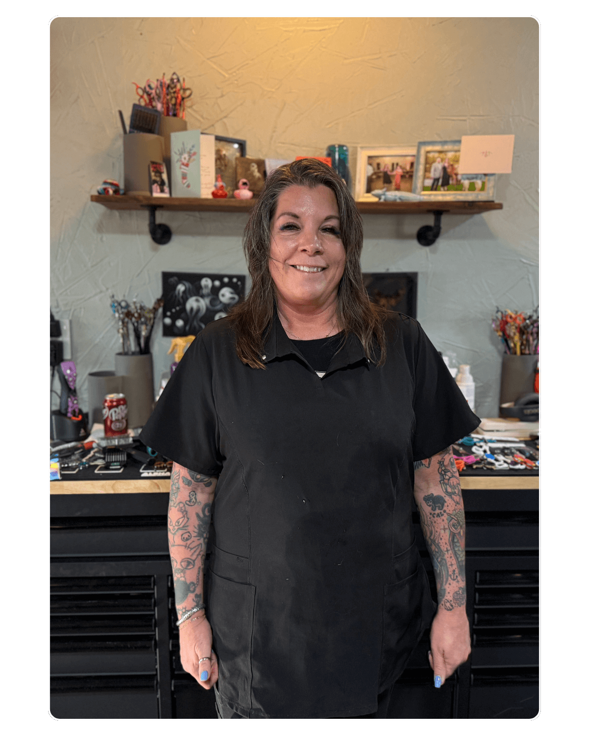 Kelley Weeks, owner and professional dog groomer at Best Friendz Too in Winston-Salem, NC